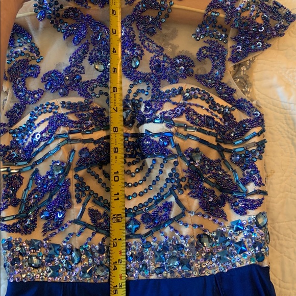 Sherri Hill Blue Prom Dress Size 0 - Picture 8 of 8